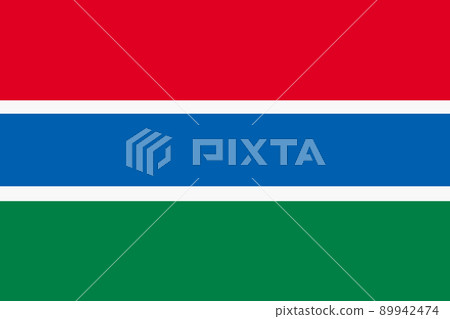Gambia flag background illustration red white blue green 89942474