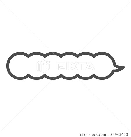 Horizontal balloon vector illustration of simple mokumoku Horizontal balloon vector illustration of simple mokumoku 89943400