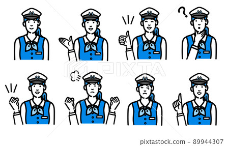 Driver's female gesture, gesture set Driver's female gesture, gesture set 89944307