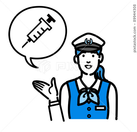 女司機解釋疫苗和疫苗接種 女司機解釋疫苗和疫苗接種 89944308