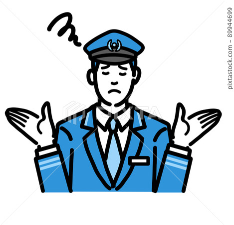 舉起雙手遇到麻煩的列車長 89944699