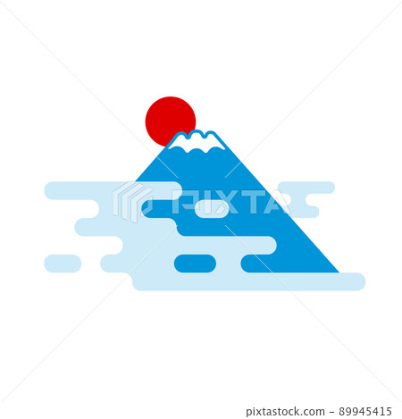 日本新年配飾“富士山”的矢量圖解。 日本新年配飾“富士山”的矢量圖解。 89945415