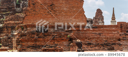 Old Pagoda ancient red brick wall Old Pagoda ancient red brick wall 89945678