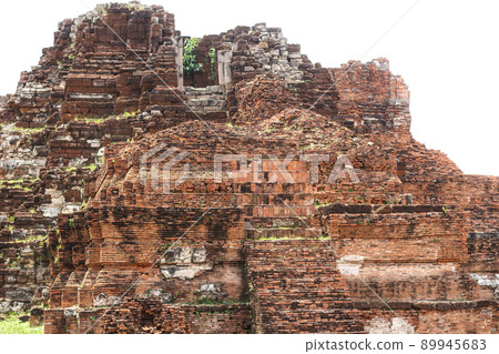 Old Pagoda ancient red brick wall Old Pagoda ancient red brick wall 89945683