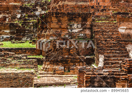 Old Pagoda ancient red brick wall Old Pagoda ancient red brick wall 89945685