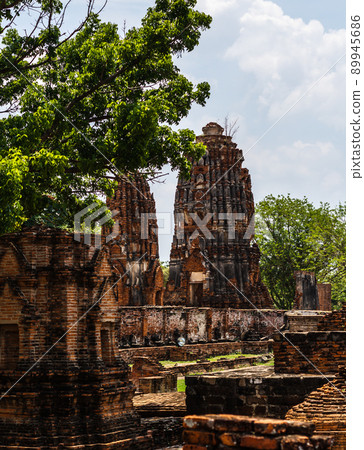 Old Pagoda ancient red brick wall Old Pagoda ancient red brick wall 89945686