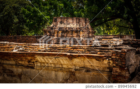 Old Pagoda ancient red brick wall Old Pagoda ancient red brick wall 89945692