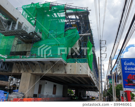Construction site of sky train in Bangkok Construction site of sky train in Bangkok 89946061