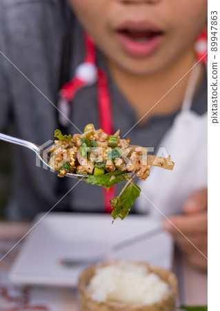 Pork larb's thai local Northeast food Pork larb's thai local Northeast food 89947863