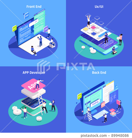 IT Professions Concept Icons Set 89948086