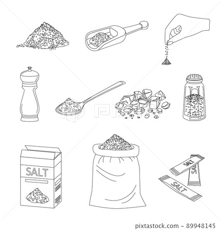 Sea Salt Outline Set 89948145