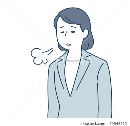 A woman in a disappointed suit 89948213