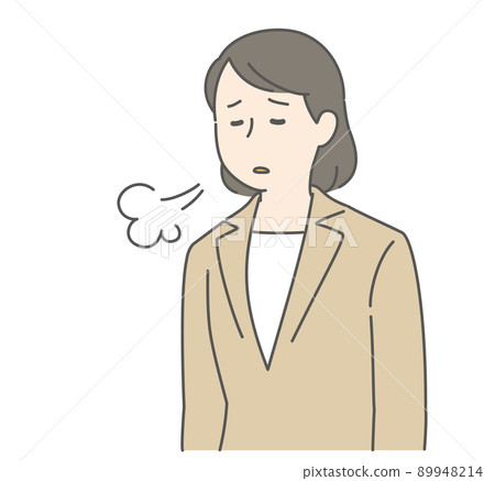A woman in a disappointed suit A woman in a disappointed suit 89948214