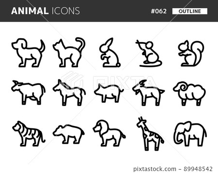 動物相關線條樣式圖標 set_062 89948542