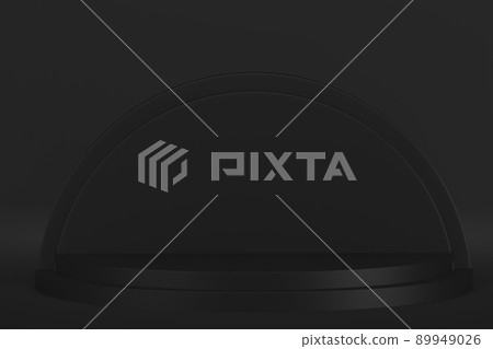 black stage podium for products decoration suitable .3D rendering black stage podium for products decoration suitable .3D rendering 89949026