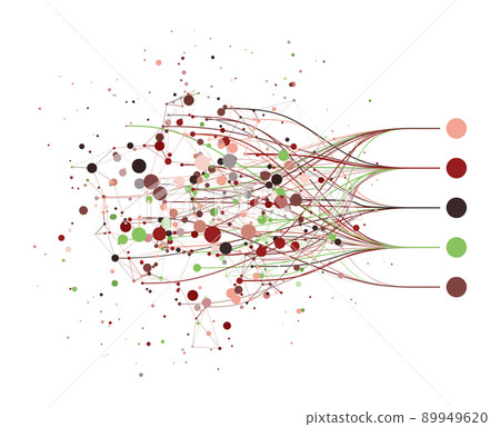 Abstractly arranged colored dots . 89949620