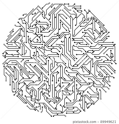 High-tech Circuit board vector illustration. High-tech Circuit board vector illustration. 89949621
