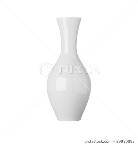 White ceramic vase isolated on white background, 3d rendering White ceramic vase isolated on white background, 3d rendering 89950892