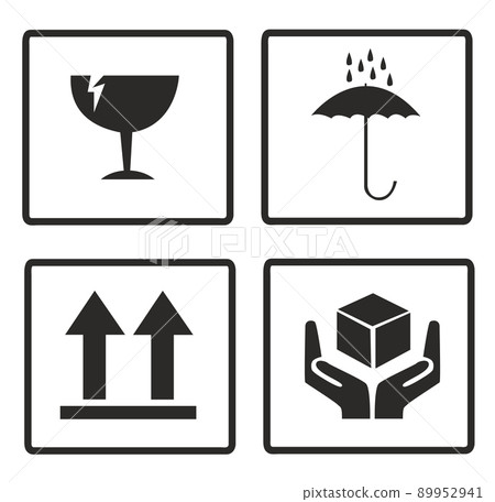 Fragile or Breakable Material packaging symbol 89952941