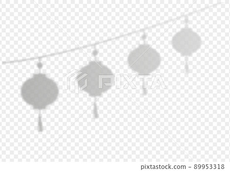 Chinese lantern shadow overlay. Transparent reflection on wall. Vector realistic illustration. EPS 10. Chinese lantern shadow overlay. Transparent reflection on wall. Vector realistic illustration. EPS 10. 89953318