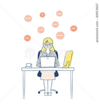 Programmer / Deskworking Women and Programming Term 89953607