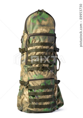 Military backpack isolated on a white background. Military backpack isolated on a white background. 89953730