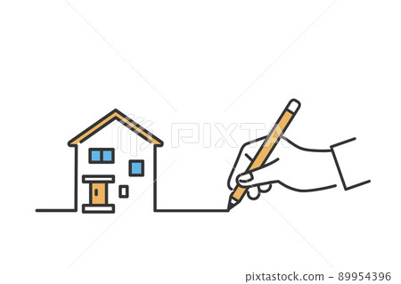Image illustration material to draw the plan of my home 89954396