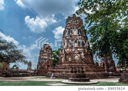 Old Pagoda ancient red brick wall Old Pagoda ancient red brick wall 89955614