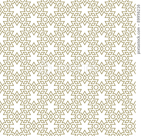 Seamless arabic geometric ornament in brown color. 89956216