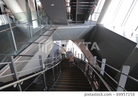 Inside the Tokyo Skytree Tembo Deck, the stairs that descend from floor 345 to floor 340 89957158