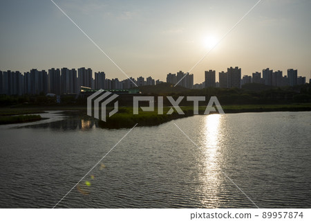 花郎湖，日落 89957874