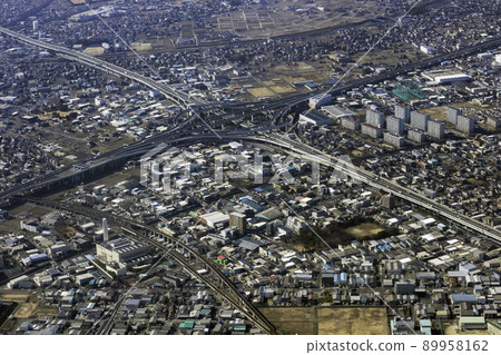 Aerial view of the vicinity of Kiyosu Junction in Aichi Prefecture 89958162