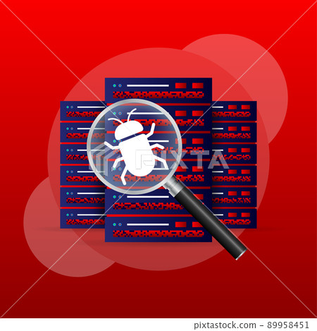 Data protection. Data protection. 3d vector icon. Alert message. Alert message 89958451