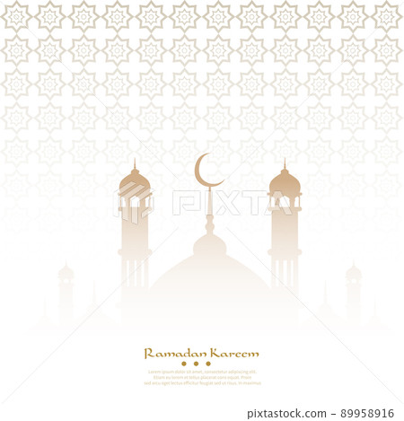 Ramadan kareem background design with arabic ornament. Vector 89958916