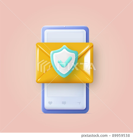 Secured mail send concept. Vector 89959538