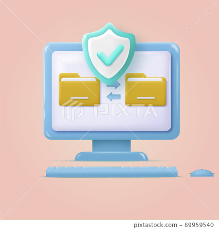 Secured files transfering concept. Vector Secured files transfering concept. Vector 89959540