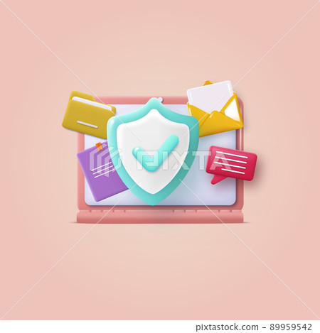 Secured files transfering concept. Vector 89959542