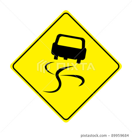 Slippery sign Slippery sign 89959684