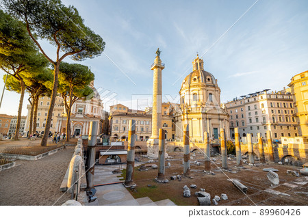 View on Roman Forum in Rome, Italy 89960426