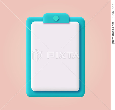 3d clipboard icon. Project management and software development concept. Vector 3d clipboard icon. Project management and software development concept. Vector 89961354
