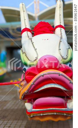Dragon boat by the fishing port Dragon boat by the fishing port 89961647