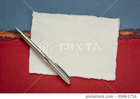 sheet of white Khadi rag paper 89961756
