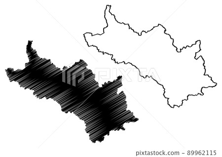 Lahaul and Spiti district (Himachal Pradesh State, Republic of India) map vector illustration, scribble sketch Lahaul and Spiti map 89962115