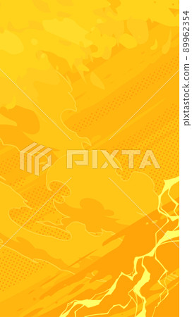 Anime style_Lightning effect background_Yellow_16: 9_Vertical Anime style_Lightning effect background_Yellow_16: 9_Vertical 89962354