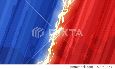 VS_Battle 背景圖_Confrontation_Lightning_Blue and red_16: 9 89962465