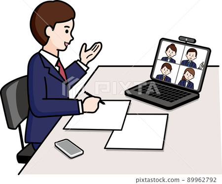 Online business negotiations, online meetings, men 89962792