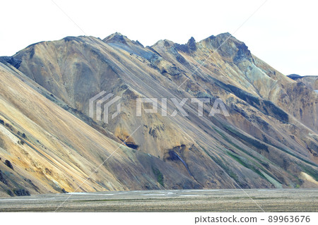 colored mountains of the volcanic landscape of Landmannalaugar. Iceland. tourism and nature 89963676