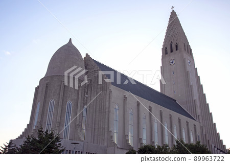 Hallgrimskirkja Church in Reykjavik. Iceland. Travel and tourism. Hallgrimskirkja Church in Reykjavik. Iceland. Travel and tourism. 89963722