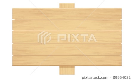 Illustration of a wooden sign 89964021