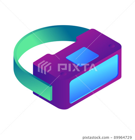 Isometric VR Helmet Composition 89964729